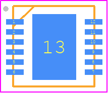 MIC69303YML-TR - Microchip PCB footprint - Small Outline No-lead - Small Outline No-lead - 12-Lead DFN 4 mm x 4 mm Package