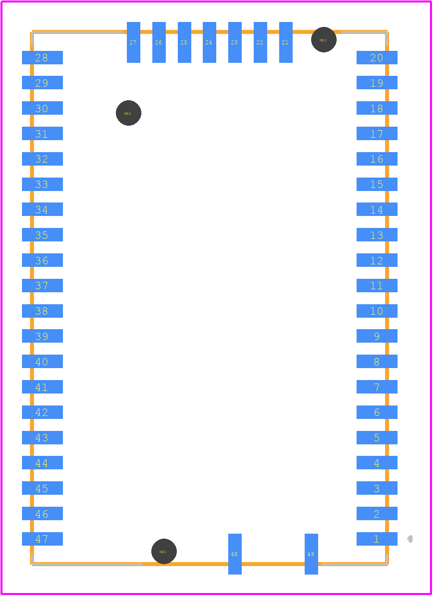 RN171-I/RM - Microchip PCB footprint - Other - Other - RN171-I/RM-3