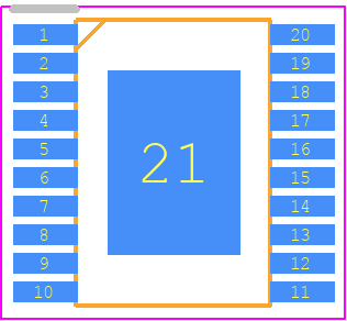 MY9941 - MY-Semi PCB footprint - Small Outline Packages - Small Outline Packages - TSSOP20-173mil-0.65mm