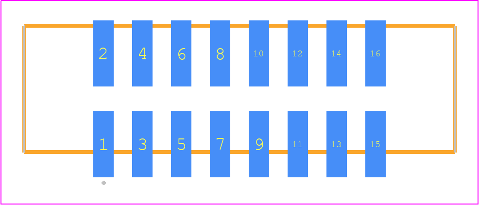 STMM-108-02-G-D-SM-K-TR - SAMTEC PCB footprint - Other - Other - STMM-108-02-XX-D-SM-K-TR