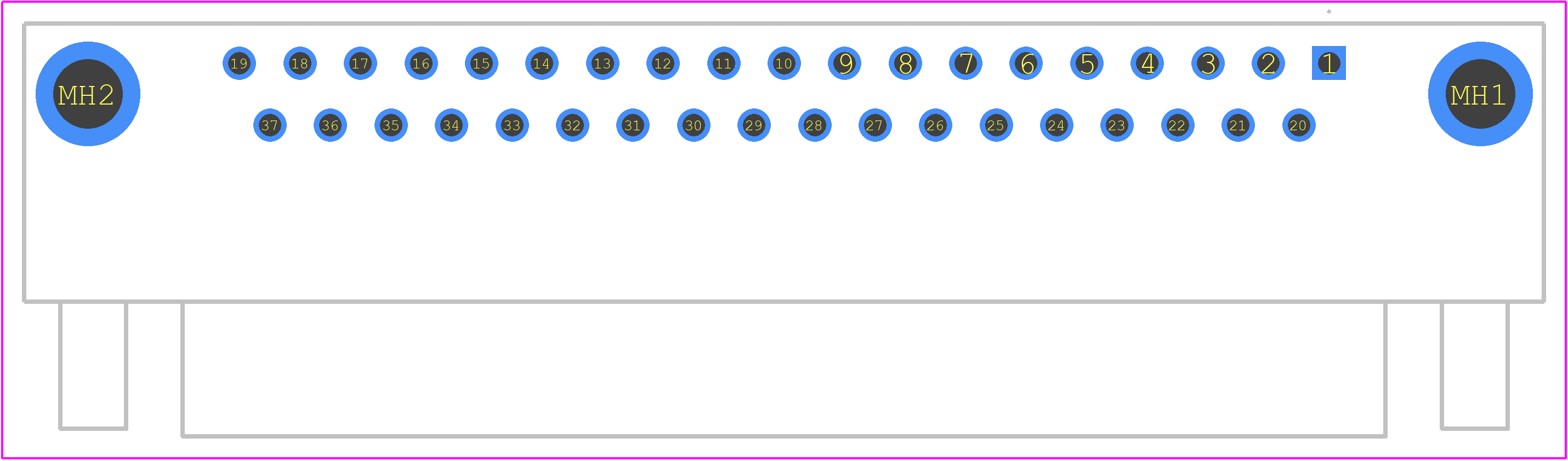 6E17-C037S-AJ120 - Amphenol PCB footprint - Other - Other - 6E17-C037S-AJ120-1