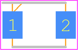 RS2MBF - MDD PCB footprint - Small Outline Diode Flat Lead - Small Outline Diode Flat Lead - SMBF