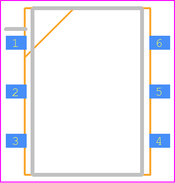 TIL117SR2VM - onsemi PCB footprint - SOT23 (6-Pin) - SOT23 (6-Pin) - TIL117