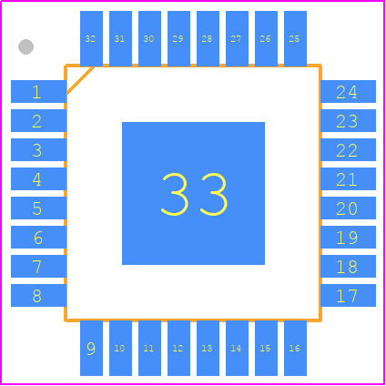 PI6C4911510FAIEX - Diodes Incorporated PCB footprint - Quad Flat Packages - Quad Flat Packages - PI6C4911510FAIEX