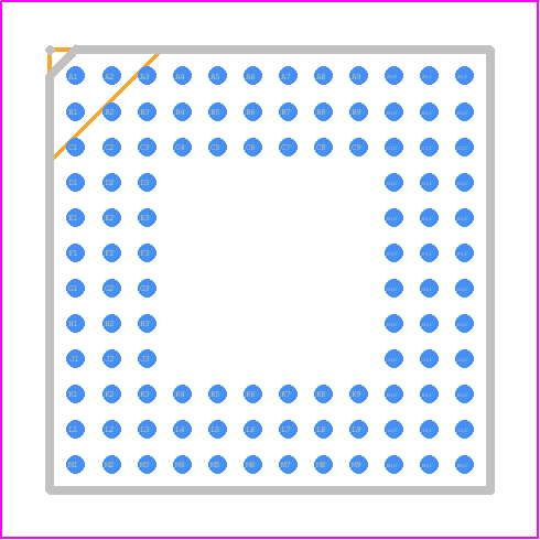 LM3S1435-IBZ50-A2T - Texas Instruments PCB footprint - BGA - BGA - Stellaris LM3S6432 108-Ball BGA
