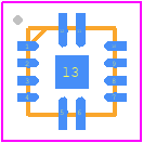 MP5073GG-Z - Monolithic Power Systems (MPS) PCB footprint - Quad Flat No-Lead - Quad Flat No-Lead - QFN-12 (2mmX2mm)