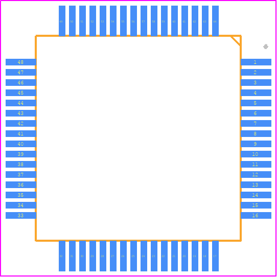FDA802S-VYT - STMicroelectronics PCB footprint - Other - Other - LQFP64 (10x10x1.4 mm exp. pad up) p