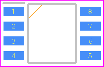 D2219UK - TT Electronics PCB footprint - Small Outline Packages - Small Outline Packages - SO8