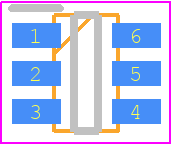 LM2765M6X - Texas Instruments PCB footprint - SOT23 (6-Pin) - SOT23 (6-Pin) - DBV0006A