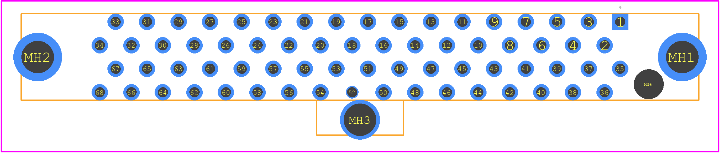 15-92-2068 - Molex PCB footprint - Other - Other - 15-92-2068-1