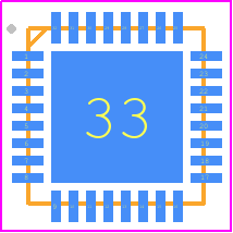 RDA5876A - RDA Microelectronics PCB footprint - Quad Flat No-Lead - Quad Flat No-Lead - 32-Pin 4x4 Quad Flat No-Lead (QFN)