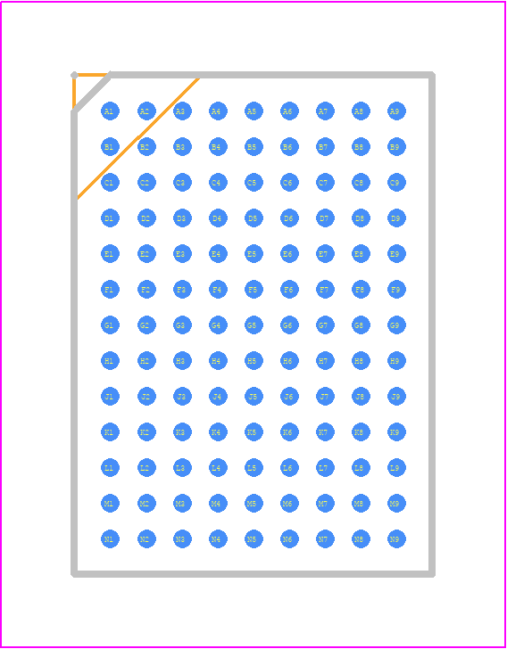 88E1111-B2-BAB1C000 - Marvell PCB footprint - BGA - BGA - 117-pin TFBGA