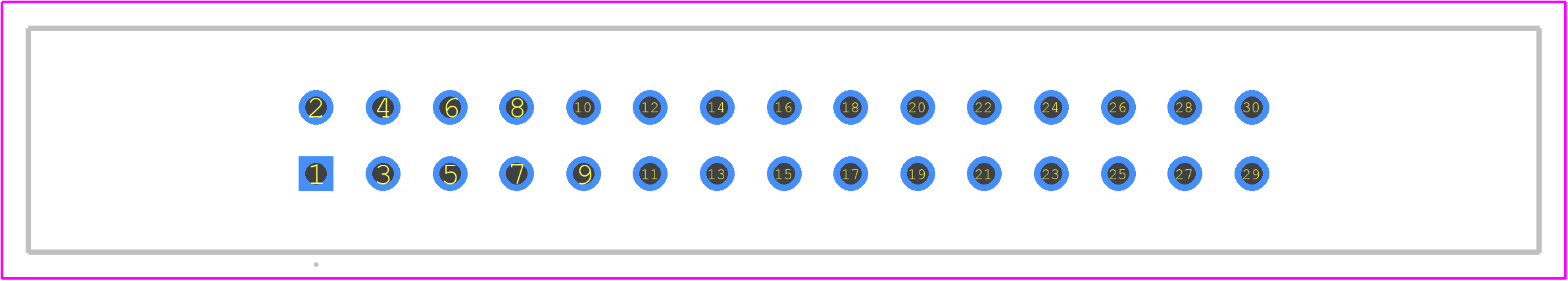 HIF3BA-30PA-2.54DSA(72) - Hirose PCB footprint - Other - Other - HIF3BA-30PA-2.54DSA(72)-1