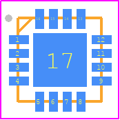HMC1118LP3DETR - Analog Devices PCB footprint - Quad Flat No-Lead - Quad Flat No-Lead - CP-16-38