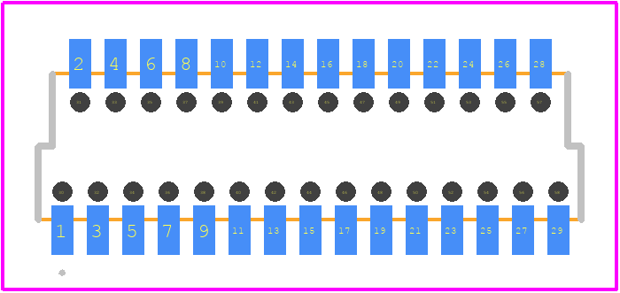 BKS-129-01-F-V - SAMTEC PCB footprint - Other - Other - BKS-129-01-F-V-1
