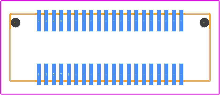BSE-020-01-F-D-A - SAMTEC PCB footprint - Other - Other - BSE-020-01-F-D-A-1