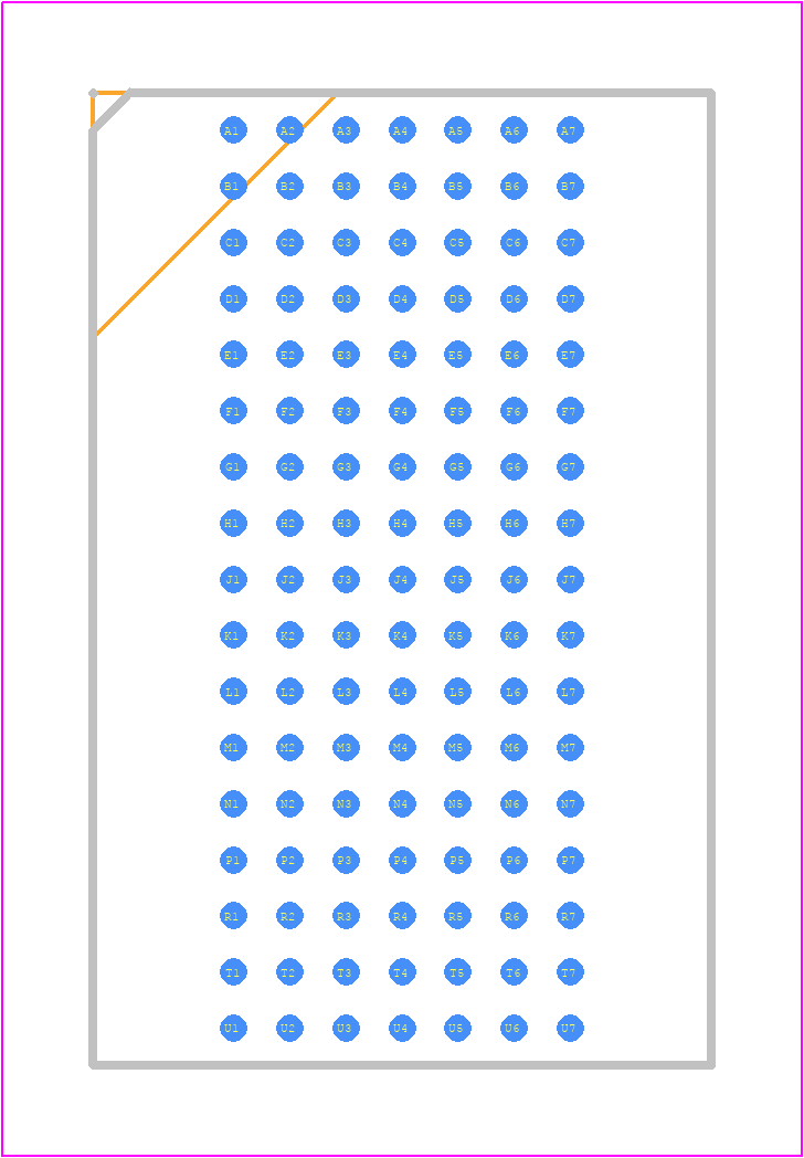 GS8322Z18AGB-200V - GSI TECHNOLOGY PCB footprint - BGA - BGA - 119-Bump BGA