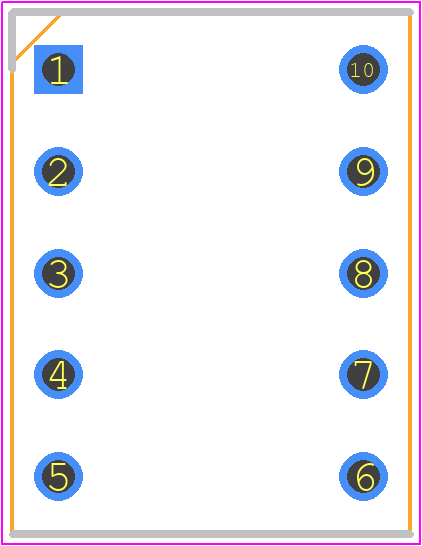 HDSP-313G - Avago Technologies PCB footprint - Dual-In-Line Sockets - Dual-In-Line Sockets - Package B