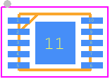 MAX17055ETB+ - Analog Devices PCB footprint - Small Outline No-lead - Small Outline No-lead - BATT