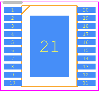 MAX5097AAUP+ - Analog Devices PCB footprint - Small Outline Packages - Small Outline Packages - 20-PIN TSSOP