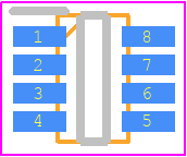 MAX9019EKA+ - Analog Devices PCB footprint - SOT23 (8-Pin) - SOT23 (8-Pin) - K8+5