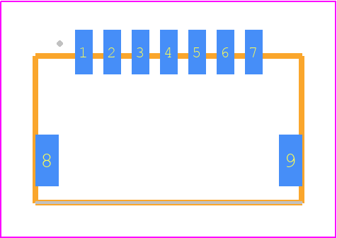 T1M-07-F-SH-L - SAMTEC PCB footprint - Other - Other - T1M-07-X-SH-L