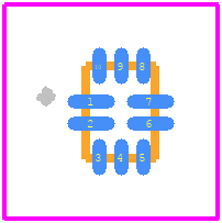 USB3740B-AI9-TR - Microchip PCB footprint - Other - Other - 10-pin QFN (1.6 x 2.1 x 0.55mm, 0.5mm pitch)