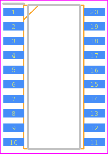 V62/04620-01YE - Texas Instruments PCB footprint - Small Outline Packages - Small Outline Packages - NS