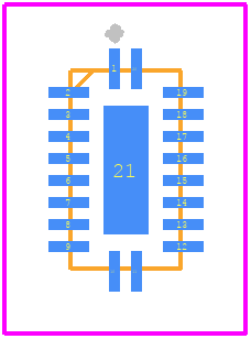 74LCX244BQX - onsemi PCB footprint - Other - Other - WQFN20 4.5x2.5, 0.5P CASE 510CD ISSUE O_1