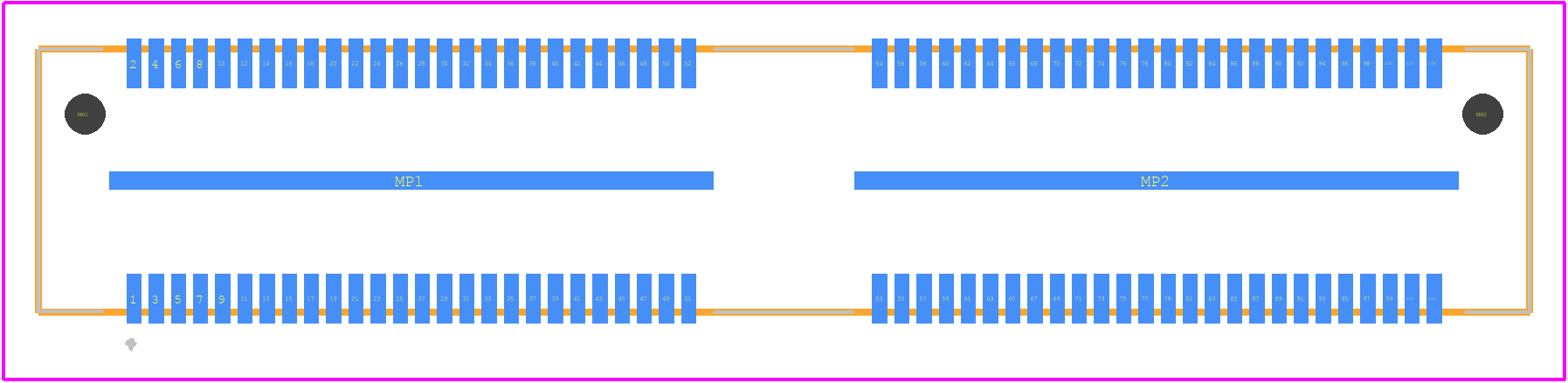 QMS-052-09.75-SL-D-A - SAMTEC PCB footprint - Other - Other - QMS-052-09.75-SL-D-A-K-TR-2