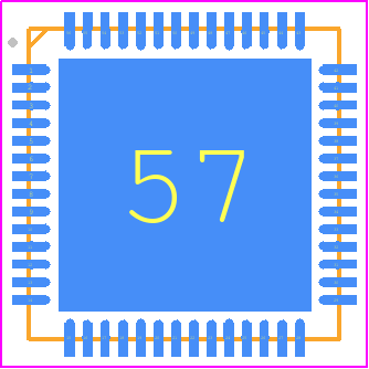 CY8C4248LQI-BL583 - Infineon PCB footprint - Quad Flat No-Lead - Quad Flat No-Lead - 56-Pin QFN 7 × 7 × 0.6