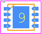 NJW4153KV1 - Nisshinbo PCB footprint - Small Outline No-lead - Small Outline No-lead - DFN8-V1 (ESON8-V1)