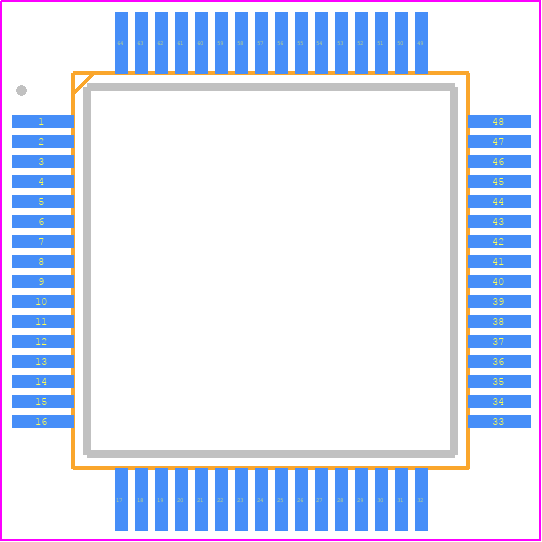 V9811A - Vango PCB footprint - Quad Flat Packages - Quad Flat Packages - 64qfp-+-