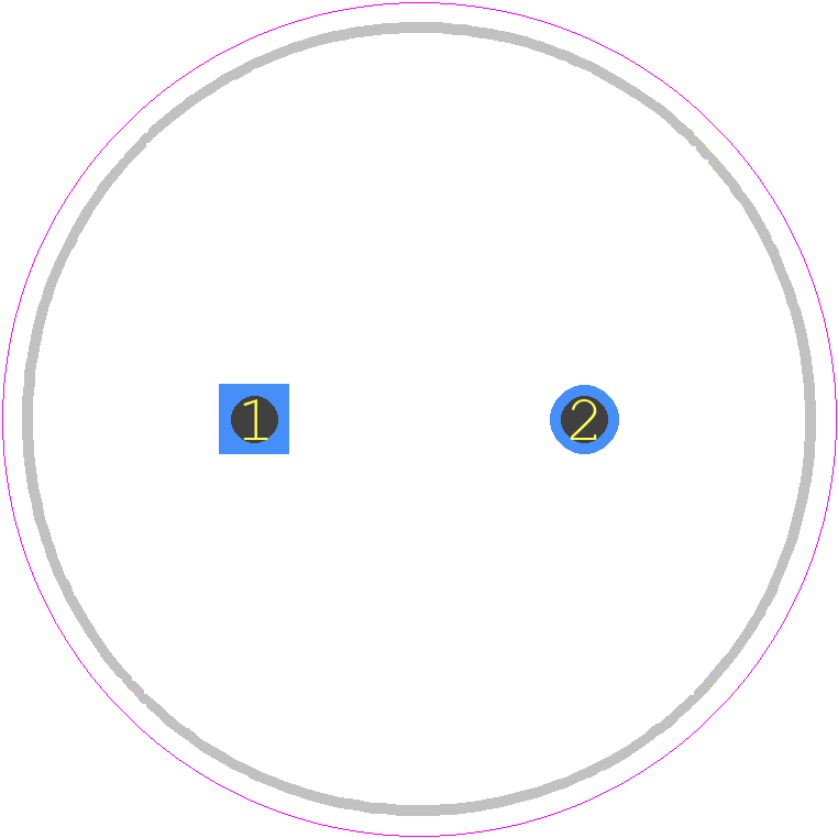 EEUFC1H821B - Panasonic PCB footprint - Capacitor, Polarized Radial Diameter - Capacitor, Polarized Radial Diameter - 18*20-