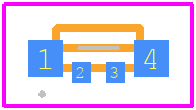 APFA2507LQBDSEEZGKC - Kingbright PCB footprint - Other - Other - 2.5 x 0.7 mm Right Angle SMD Chip LED Lamp