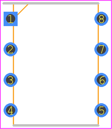 NE555N - STMicroelectronics PCB footprint - Dual-In-Line Packages - Dual-In-Line Packages - NE555N-DIP8