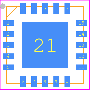 BLM9D2327-26B - Ampleon USA Inc. PCB footprint - Quad Flat No-Lead - Quad Flat No-Lead - PQFN20