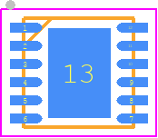 MIC23303YML-T5 - Microchip PCB footprint - Small Outline No-lead - Small Outline No-lead - MIC23303YML-T5