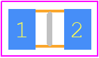 WSL080500000ZEA9 - Vishay PCB footprint - Resistor Chip - Resistor Chip - 0805 size code