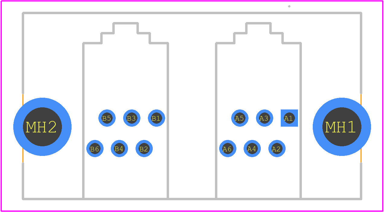GPX-2-64 - Kycon PCB footprint - Other - Other - GPX-2-64-1