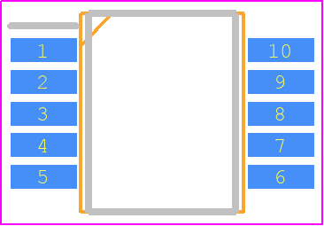 S6841 - Hamamatsu PCB footprint - Small Outline Packages - Small Outline Packages - S6841