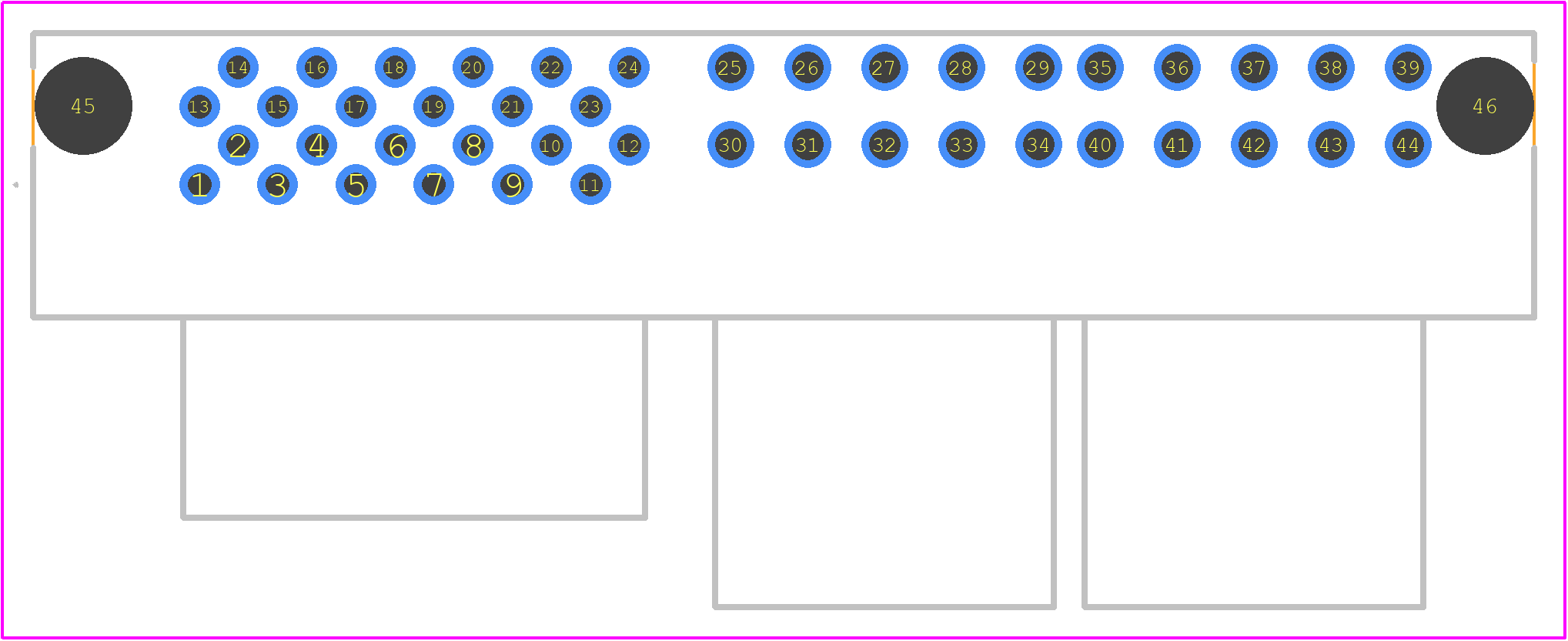 0459844343 - Molex PCB footprint - Other - Other - 0459844343-3
