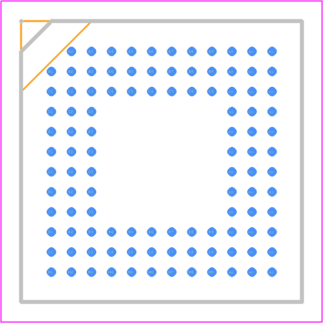 M80L90 - ULIS PCB footprint - BGA - BGA - M80L90