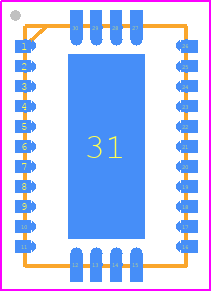 LM76002QRNPRQ1 - Texas Instruments PCB footprint - Quad Flat No-Lead - Quad Flat No-Lead - RNP0030B