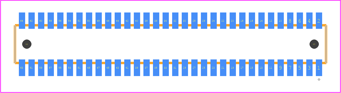 CLE-132-01-G-DV-A - SAMTEC PCB footprint - Other - Other - CLE-132-01-X-DV-A