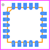 UCS2114T-1-V/LX - Microchip PCB footprint - Quad Flat No-Lead - Quad Flat No-Lead - 20-Lead Very Thin Plastic Quad Flat, No Lead Package (LXX) - 3x3x0.9 mm Body [VQFN] No Exposed Pad