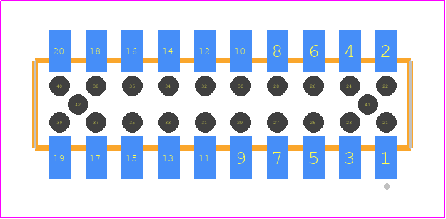 CLP-110-02-S-D-BE-A-K - SAMTEC PCB footprint - Other - Other - CLP-110-02-XXX-D-BE-A-K