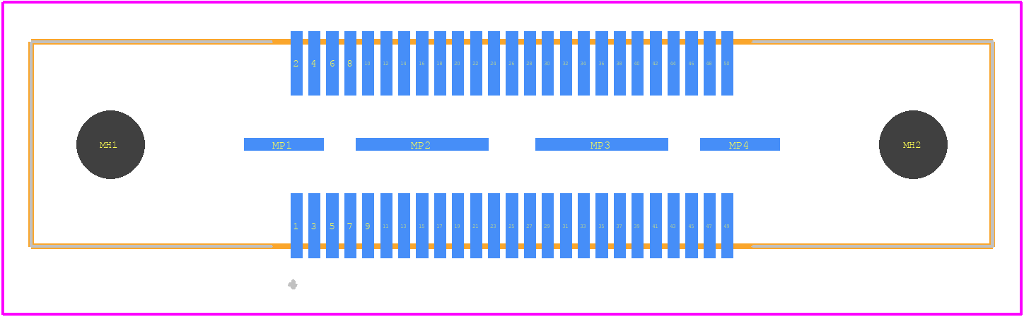 QSS-025-01-H-D-LS2 - SAMTEC PCB footprint - Other - Other - QSS-025-01-H-D-LS2-1