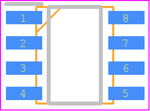 X9C103S - Renesas Electronics PCB footprint - Small Outline Packages - Small Outline Packages - 8 Lead Soic