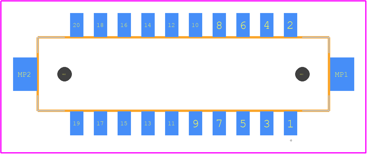 DF11GZ-20DP-2V(20) - Hirose PCB footprint - Other - Other - DF11GZ-20DP-2V(20)-2